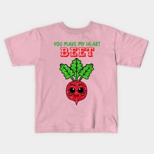 FUNNY Veggies You Make My Heart Beet Kids T-Shirt